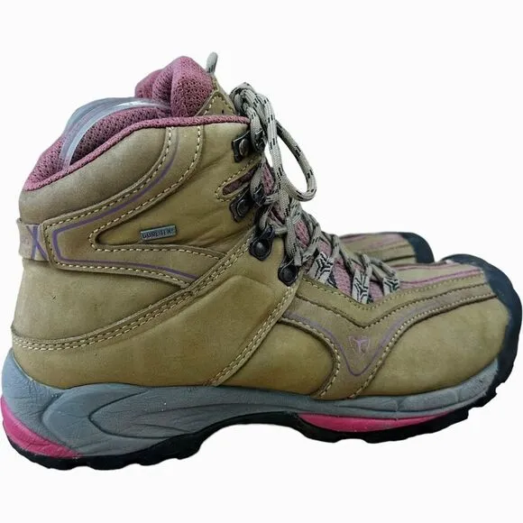 TrekSta Assault GTX Gortex Hiking Boots High Top Lace Up Pink Brown