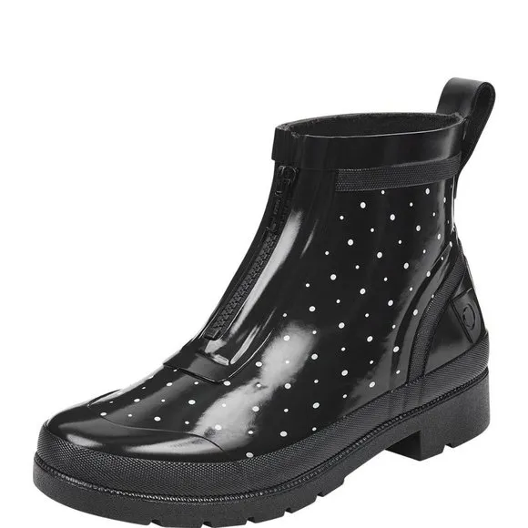 TRETORN Black Zip Waterproof Rain Boots