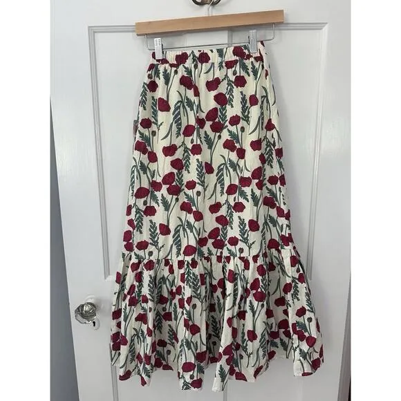 Tuckernuck Hyacinth House Amaryllis Floral Tanner Skirt NWT XXS 2XS