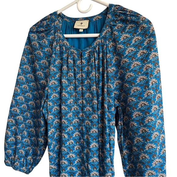 TUCKERNUCK Indigo Peacock Lyles Dress, Size L