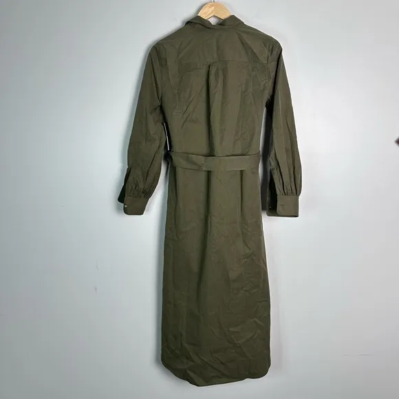 TUCKERNUCK Olive Lantern Sleeve Tory Shirt Dress