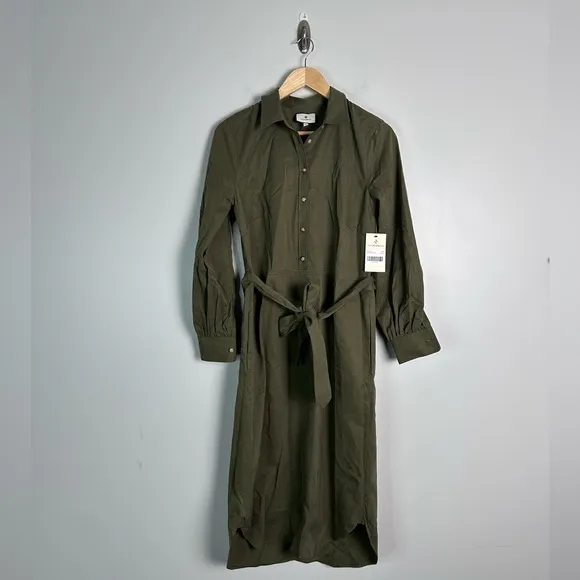 TUCKERNUCK Olive Lantern Sleeve Tory Shirt Dress