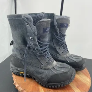 Ugg Adirondack Slate Blue suede Shearling Waterproof Sheepskin Boots 7 3231