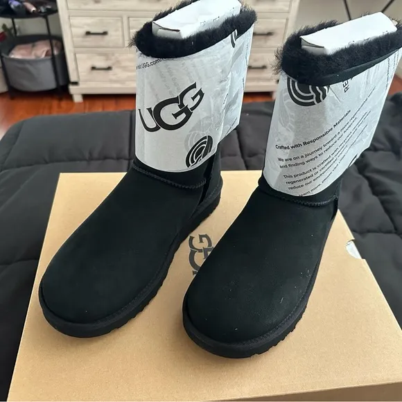 UGG Black Sheepskin Boots