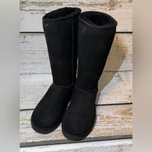 UGG Black Winter Boots with Mid-Calf Height NWOT Size 6