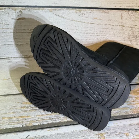 UGG Black Winter Boots with Mid-Calf Height NWOT Size 6