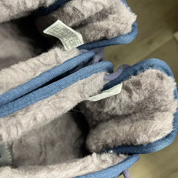 UGG Blue Lace-Up Boots with Plush Lining