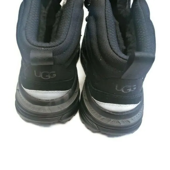 UGG CA805 Hiker Weather Sneaker Boots Waterproof Leather Black Mens 8 Womens 9.5