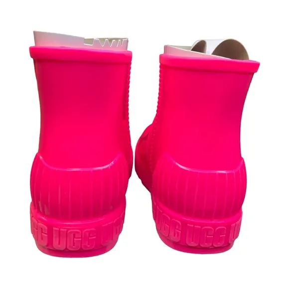 UGG Girls Pink K Drizlita Waterproof Rain Boots Big Kids Size 5