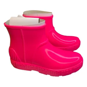 UGG Girls Pink K Drizlita Waterproof Rain Boots Big Kids Size 5