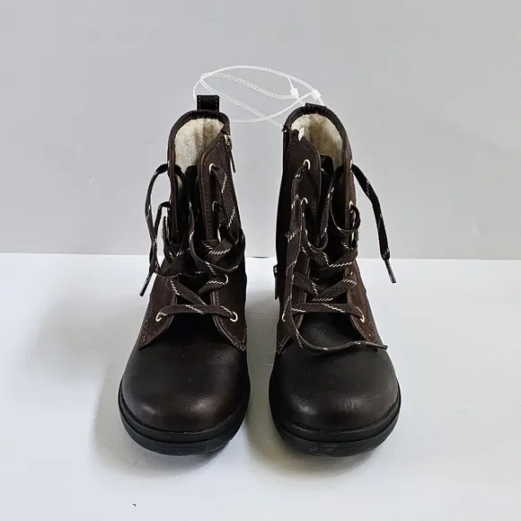 UGG Hapsburg Hiker Brown Waterproof Boots Women's Size 10 Side Zip Lined 1130832