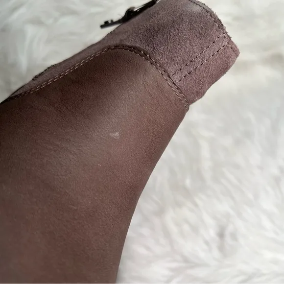 UGG Harrison Zip Booties Thunder Cloud Leather 9.5