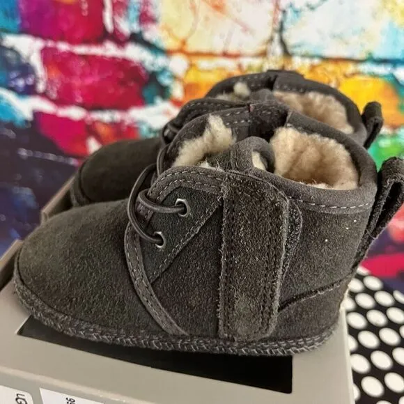 Ugg I Baby Neumel Charcoal Boots Booties Size 4