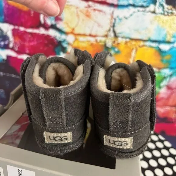 Ugg I Baby Neumel Charcoal Boots Booties Size 4
