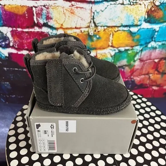 Ugg I Baby Neumel Charcoal Boots Booties Size 4