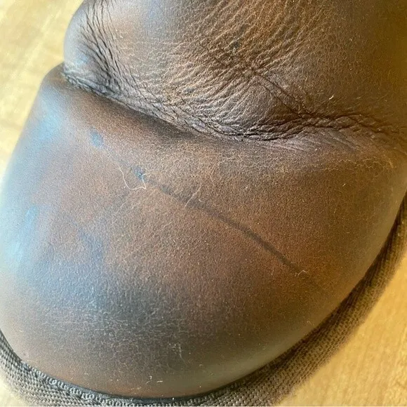 UGG Kensington Leather Boots Brown Moto Sherpa Leather Sheepskin Biker S/N 1969