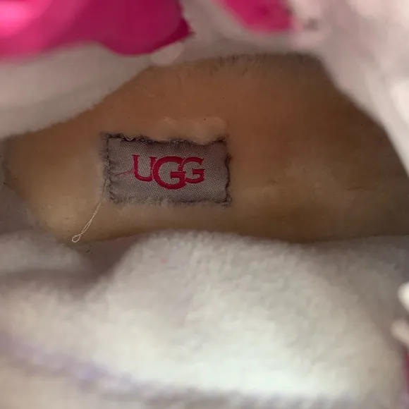 Ugg Kids Turlock waterproof pink black snow boots- 5- NWOT fits women 6.5- 7