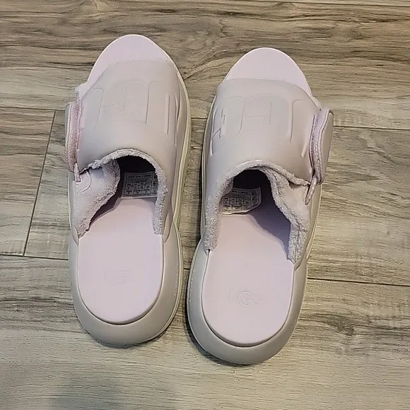Ugg La Alto Slide Platform Sandals‎ Womens 9  Lavender Slip On NWOB