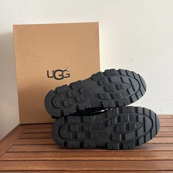 UGG Lug Platform Lace-Up Combat Boots Black Women Size 7
