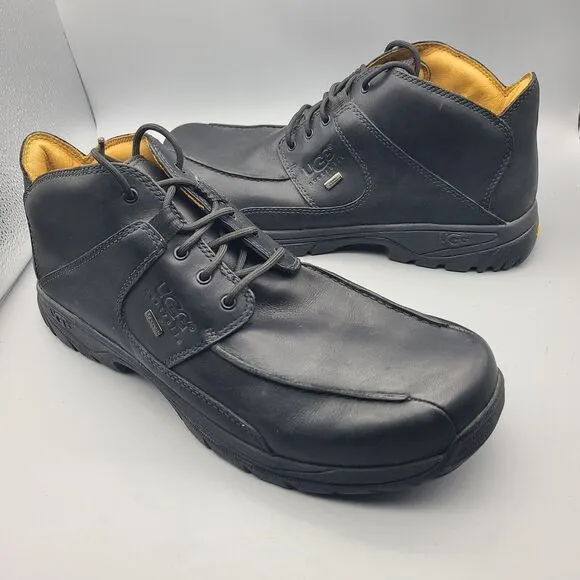 Ugg Mens Boots Black Lace Up Bicycle Toe #5552 Waterproof Vibram Size 13