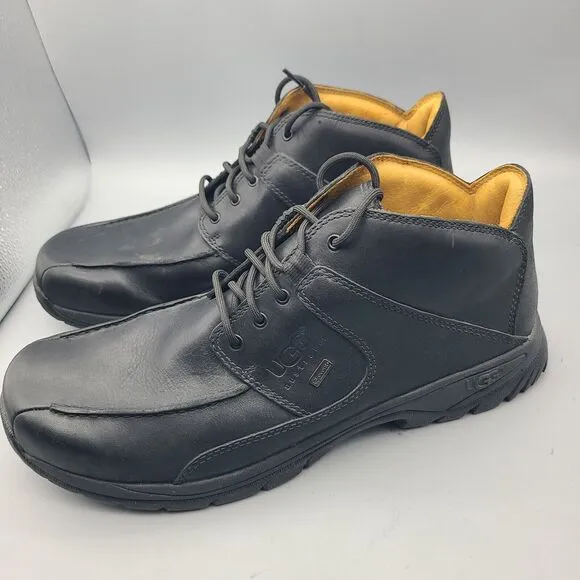 Ugg Mens Boots Black Lace Up Bicycle Toe #5552 Waterproof Vibram Size 13