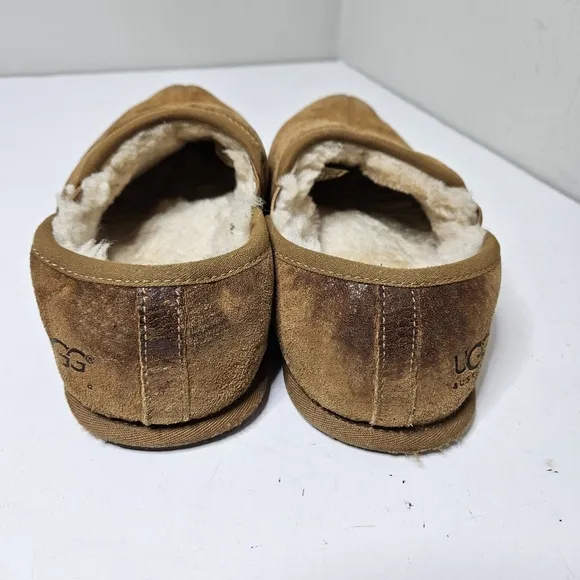 UGG Men's Scuffs Romeo II Chestnut Light Brown Shoes Sheepswool Lined 10