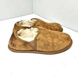 UGG Men's Scuffs Romeo II Chestnut Light Brown Shoes Sheepswool Lined 10