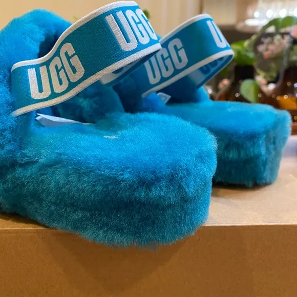 UGG oh yeah aquatic blue slingback sandals shoes 8 Womans original