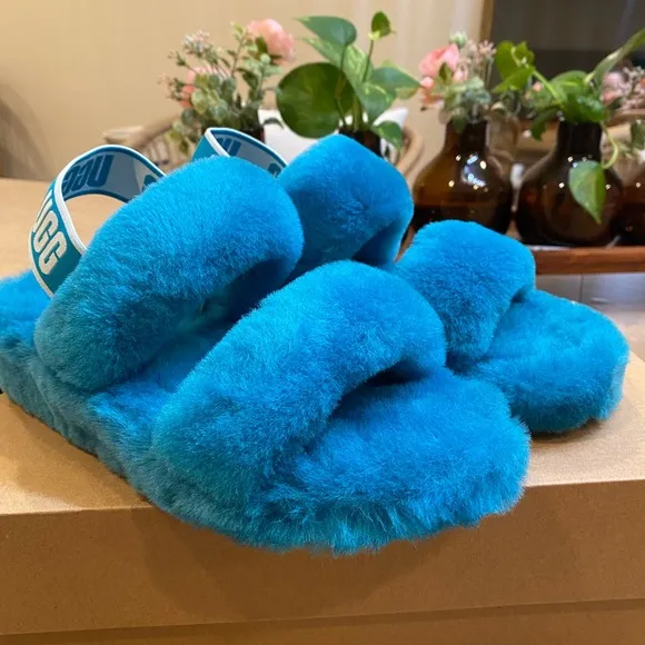 UGG oh yeah aquatic blue slingback sandals shoes 8 Womans original