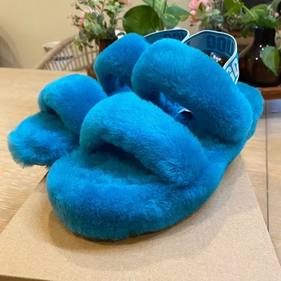 UGG oh yeah aquatic blue slingback sandals shoes 8 Womans original