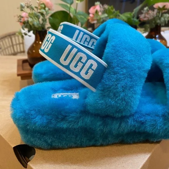 UGG oh yeah aquatic blue slingback sandals shoes 8 Womans original