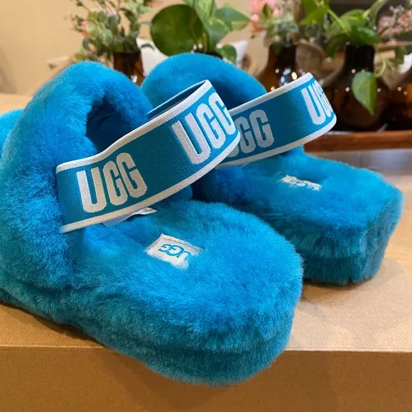 UGG oh yeah aquatic blue slingback sandals shoes 8 Womans original