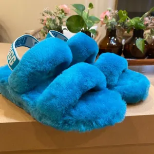 UGG oh yeah aquatic blue slingback sandals shoes 8 Womans original