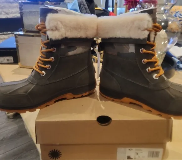 UGG Olive and Tan Winter Boots