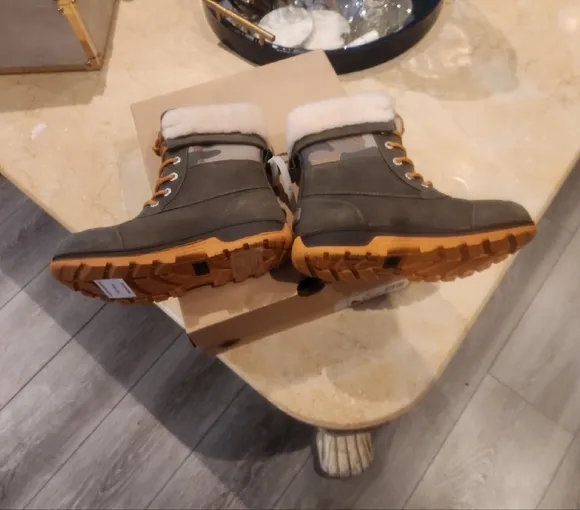 UGG Olive and Tan Winter Boots