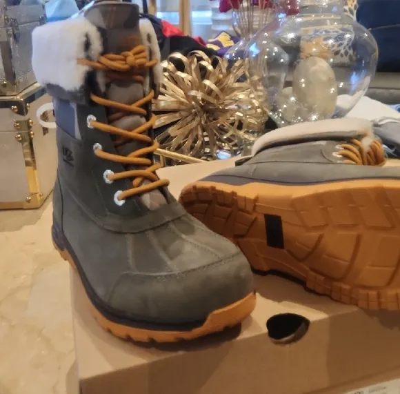 UGG Olive and Tan Winter Boots