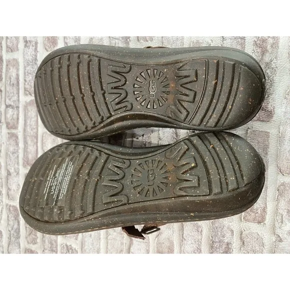UGG W Kandace Mary Jane Style Shoes Brown 10 Leather Lined New In Box