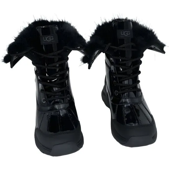 UGG Women's Adirondack III Patent Boot Black Size 6