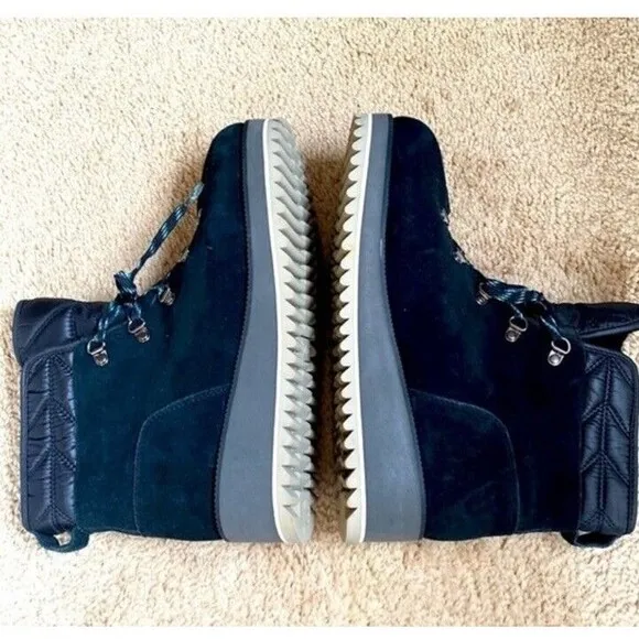 UGG Women’s Birch Black Suede Lace up Boots Waterproof Snow Ski Winter Sz 10