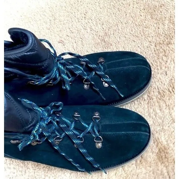 UGG Women’s Birch Black Suede Lace up Boots Waterproof Snow Ski Winter Sz 10