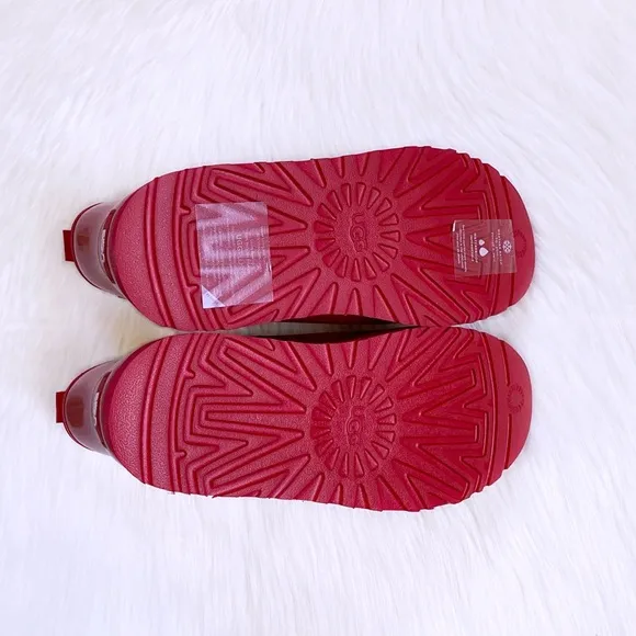 UGG Women’s Classic Clear Mini Waterproof Boots In Ribbon Red