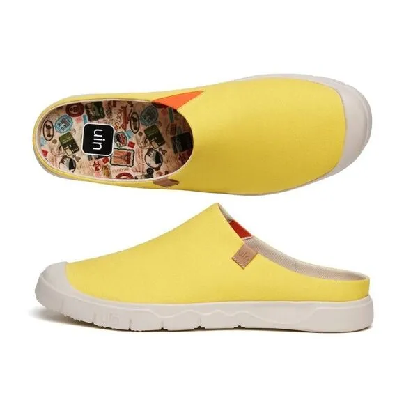 UIN Men's Fashion Slippers Walking Casual Shoes(Yellow Maize Cadiz III Men)