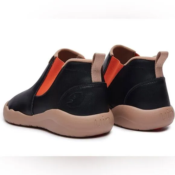UIN Men's High Top Ankle Boots Casual Comfort Walking Shoes (Granada Black)