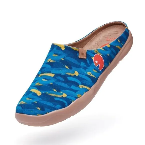 UIN Men's Mules Walking Casual Travel Shoes (Van Gogh w/ Cypresses V1 Slippers)