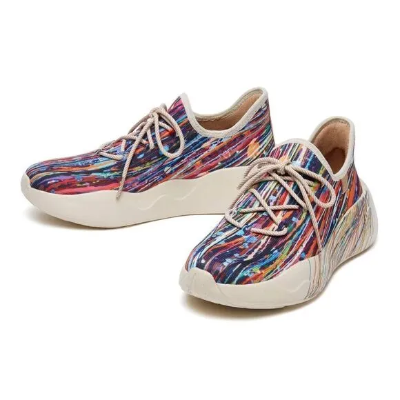 UIN Men's Fashion Sneakers Walking Casual Athletic Shoes (Fleeting Streamer）