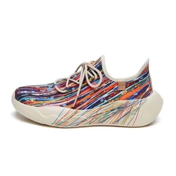 UIN Men's Fashion Sneakers Walking Casual Athletic Shoes (Fleeting Streamer）
