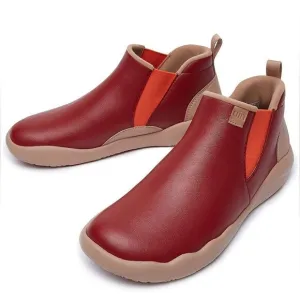 UIN Women's High Top Ankle Boots Casual Comfort Walking Shoes (Granada Pu Brown)
