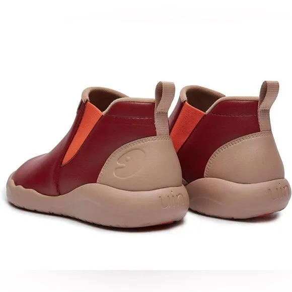UIN Women's High Top Ankle Boots Casual Comfort Walking Shoes (Granada Pu Brown)