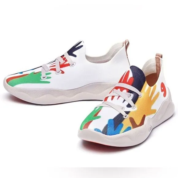 UIN Women's Sneakers Lightweight Walking Comfortable Athletic Shoes (Hands Up)