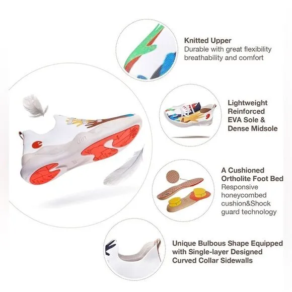 UIN Women's Sneakers Lightweight Walking Comfortable Athletic Shoes (Hands Up)